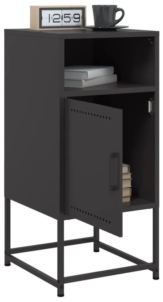 Mesa de cabeceira 36x39x78 cm aço preto