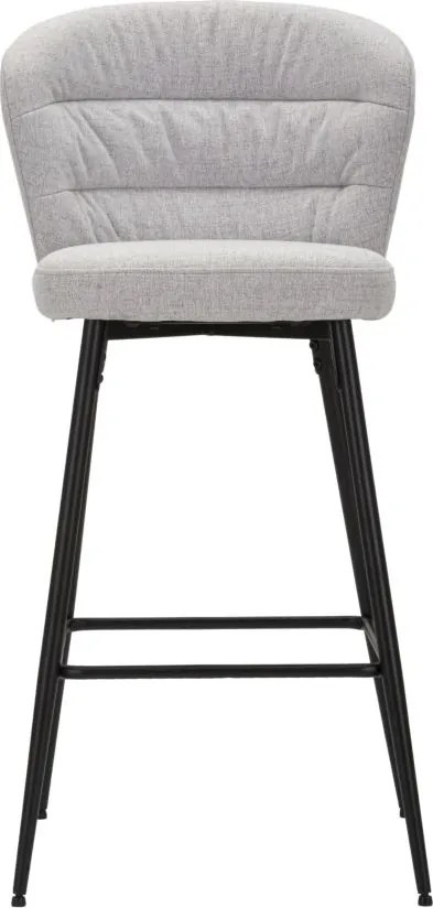 CONJUNTO DE 2 BANCOS DE BAR LOSANNA 52X59X108 CM CINZENTO E PRETO
