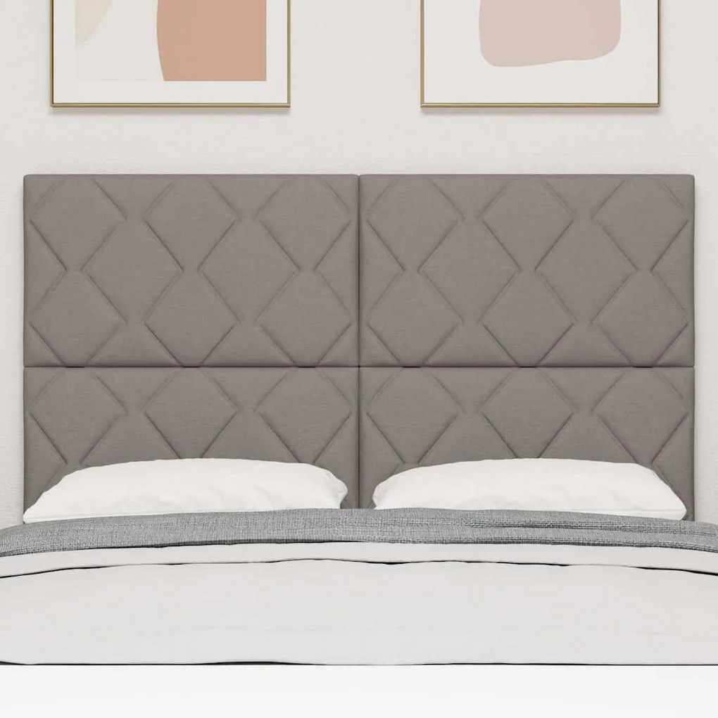Cabeceira Diamond Taupe, 140 cm, em Tecido