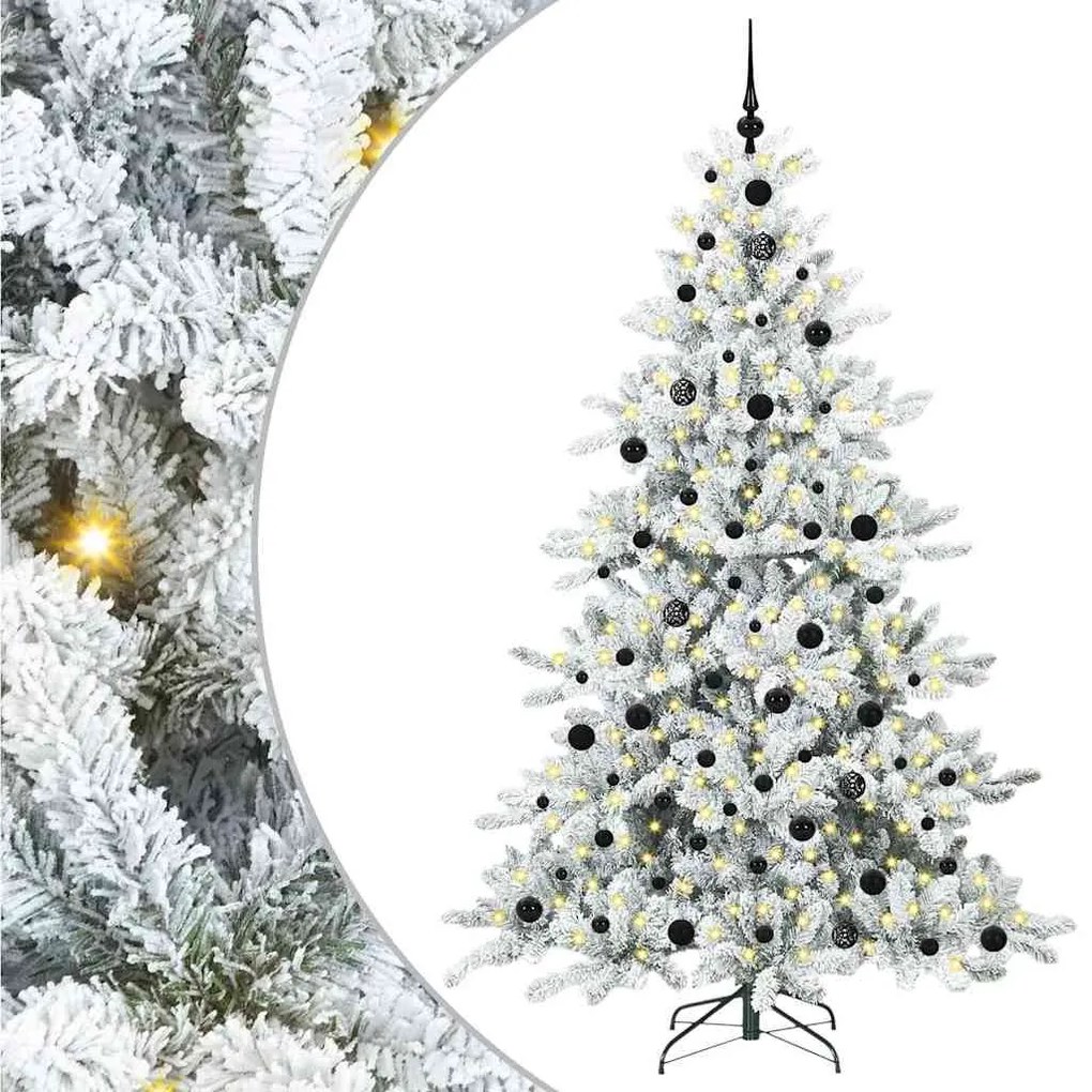 vidaXL Árvore de Natal Articulada Artificial Branco 210 cm PVC