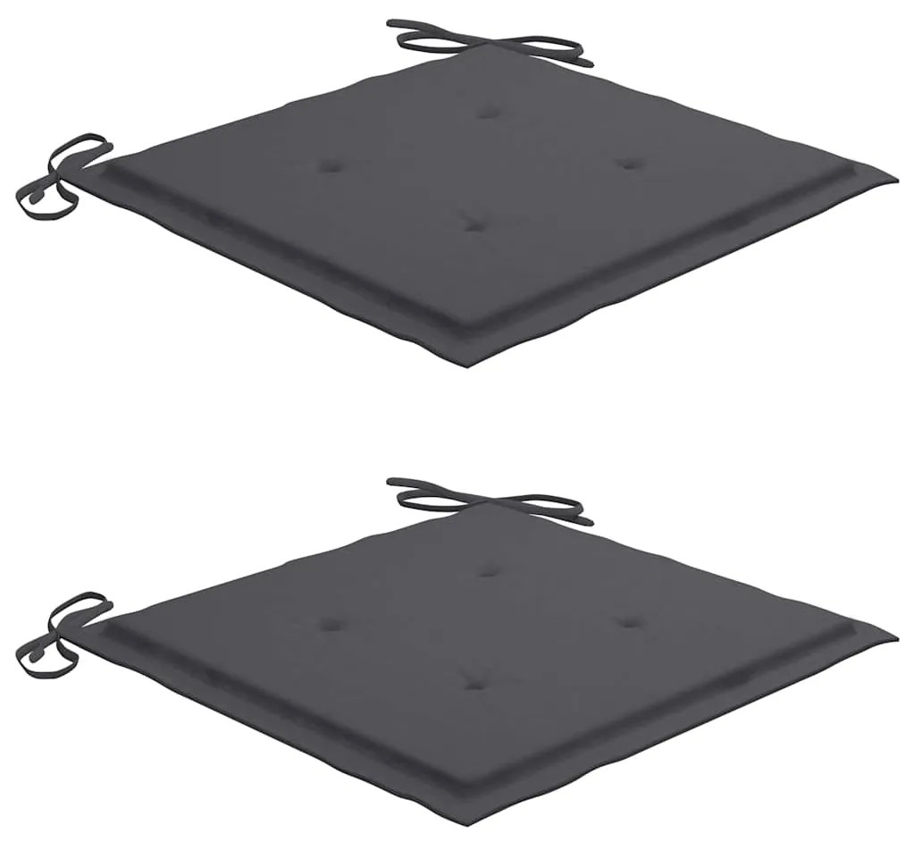 3 pcs conj. jantar dobrável exterior c/ almofadão teca maciça