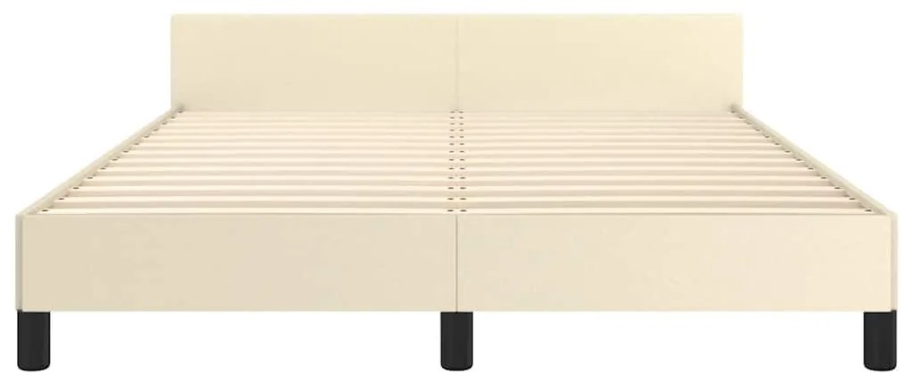 Estrutura cama c/ cabeceira sem colchão 140x200 cm creme