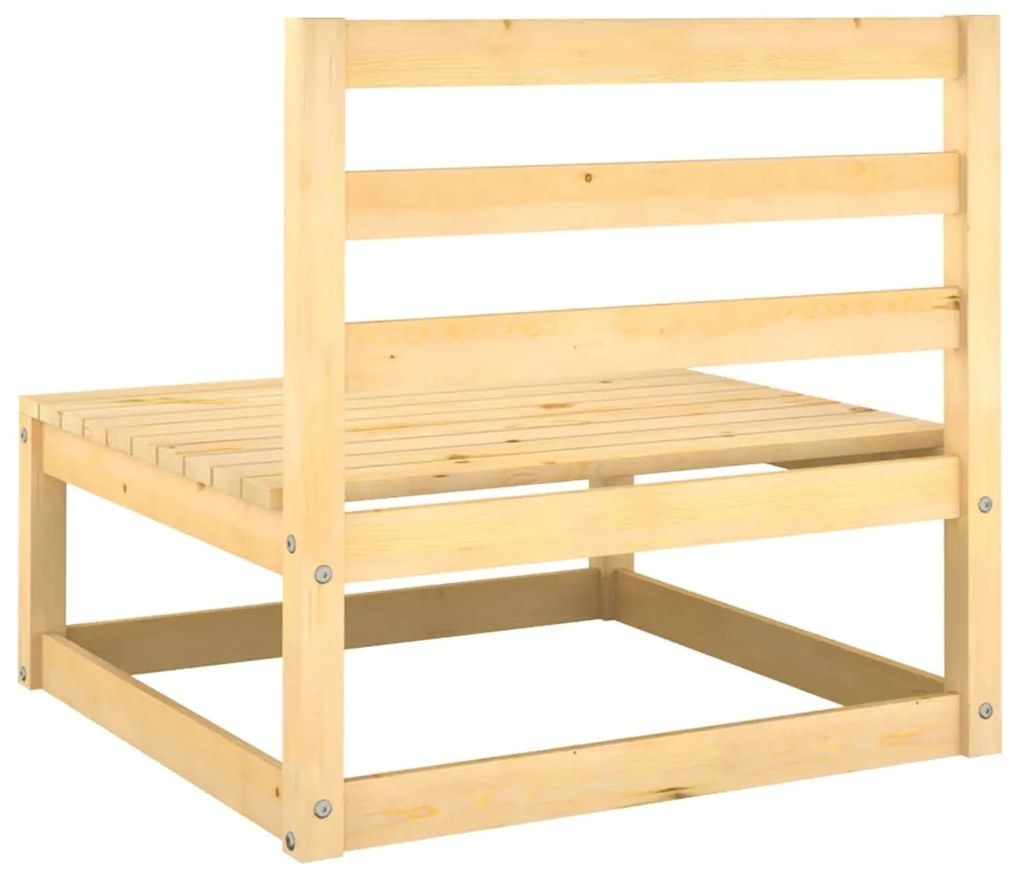 2 pcs conjunto lounge de jardim pinho maciço