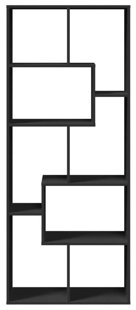 Estante divisória 67x25x161,5 cm derivados de madeira preto