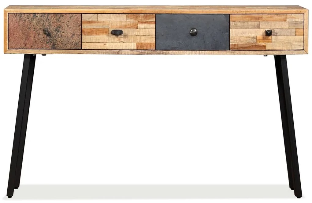 Mesa consola teca reciclada maciça 120x30x76 cm