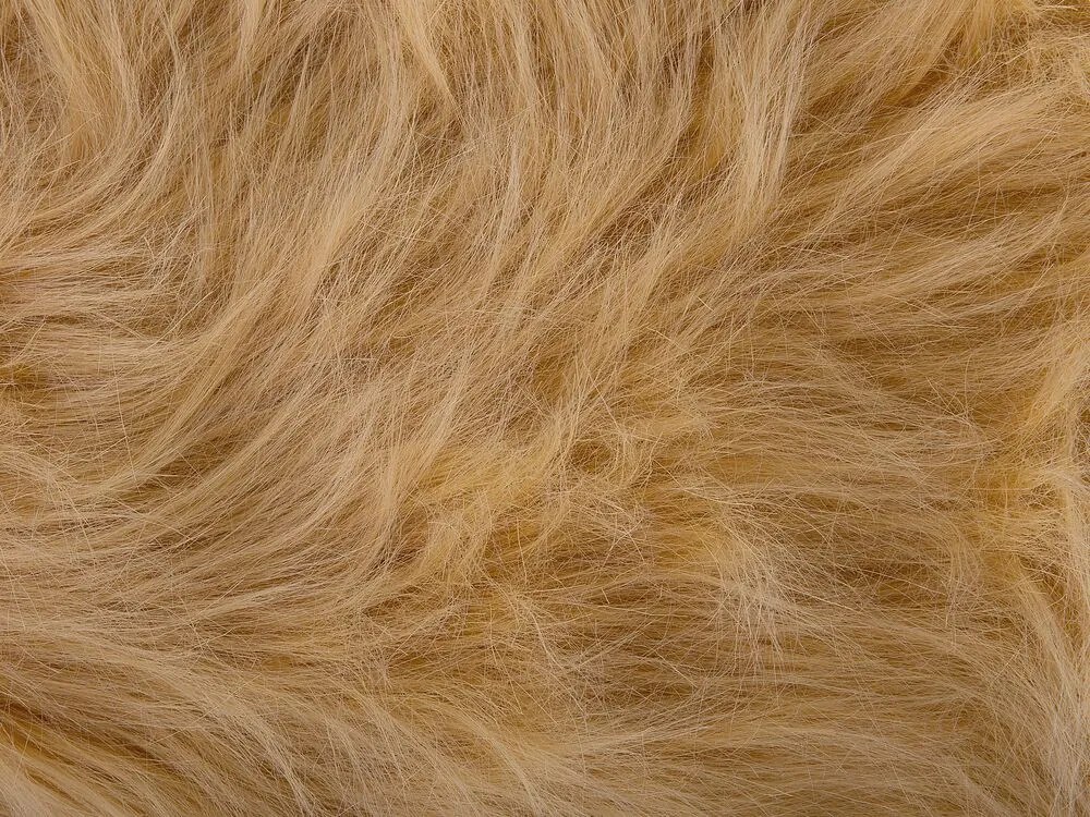 Tamborete em pele sintética cor de areia WOOLLY Beliani