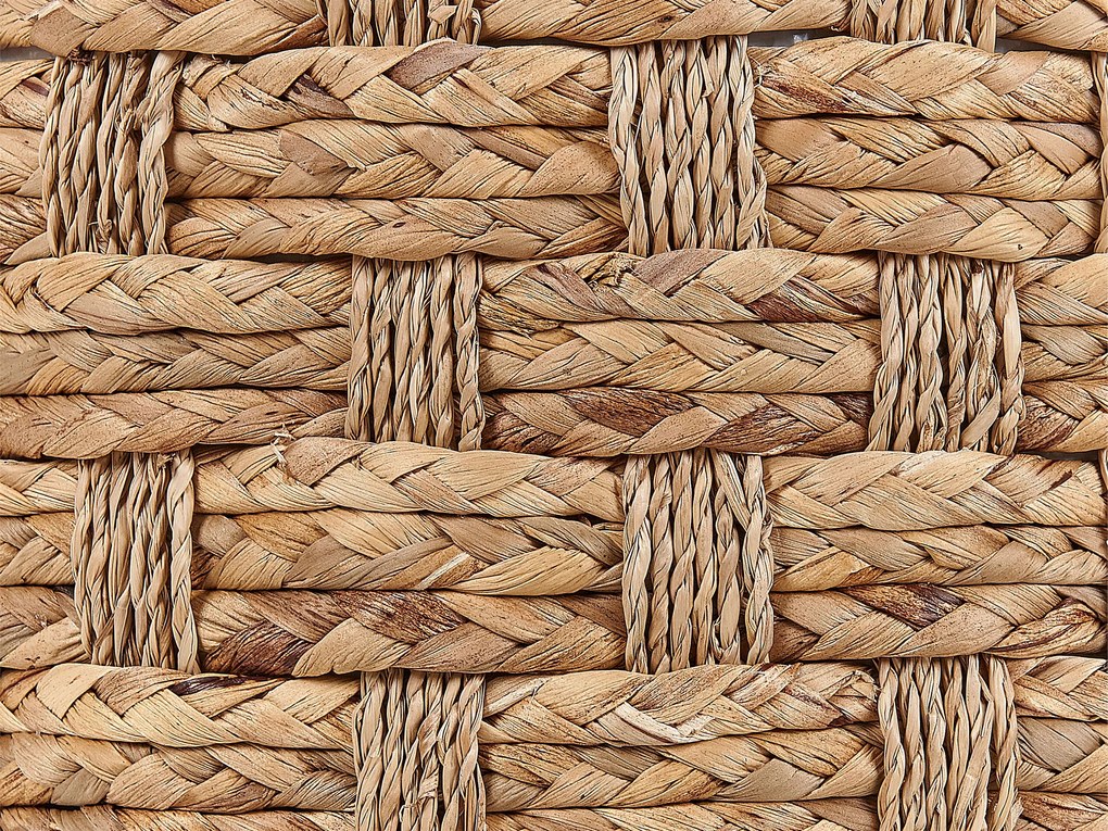 Pufe de fibras naturais em cor natural 40 x 40 cm BASSLET Beliani