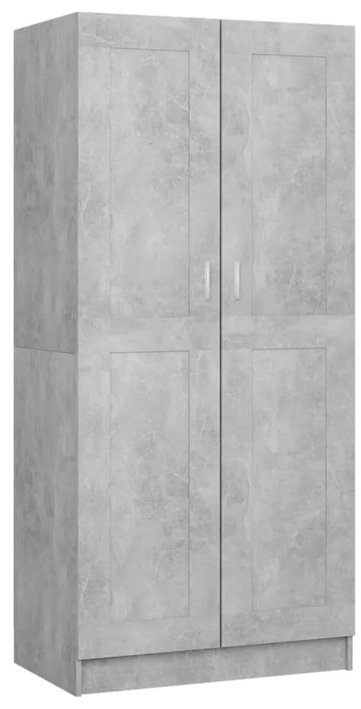 Roupeiro 82,5x51,5x180 cm contraplacado cinzento cimento