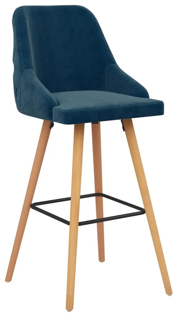 Bancos de bar 2 pcs veludo azul