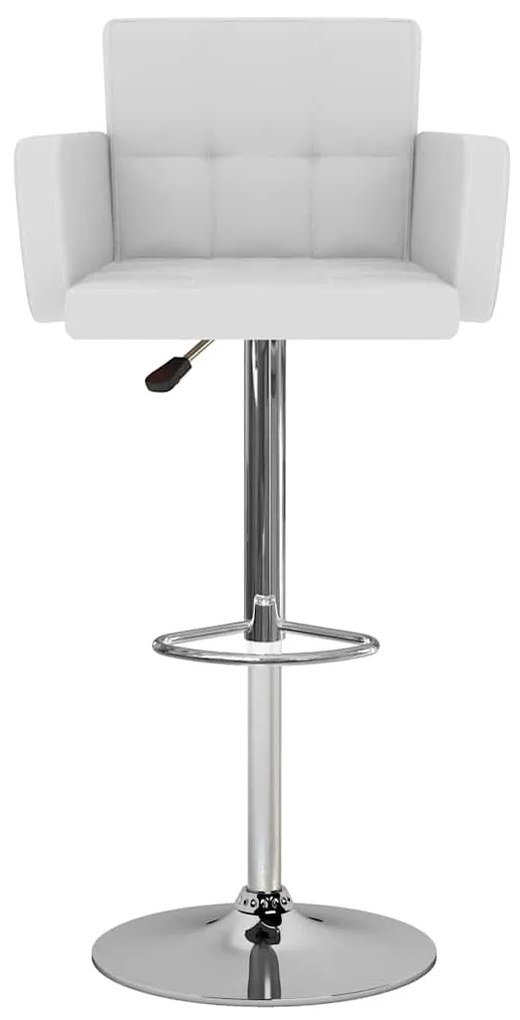 Bancos de bar 2 pcs couro artificial branco
