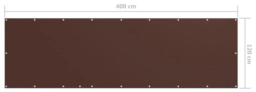 Tela de varanda 120x400 cm tecido Oxford castanho