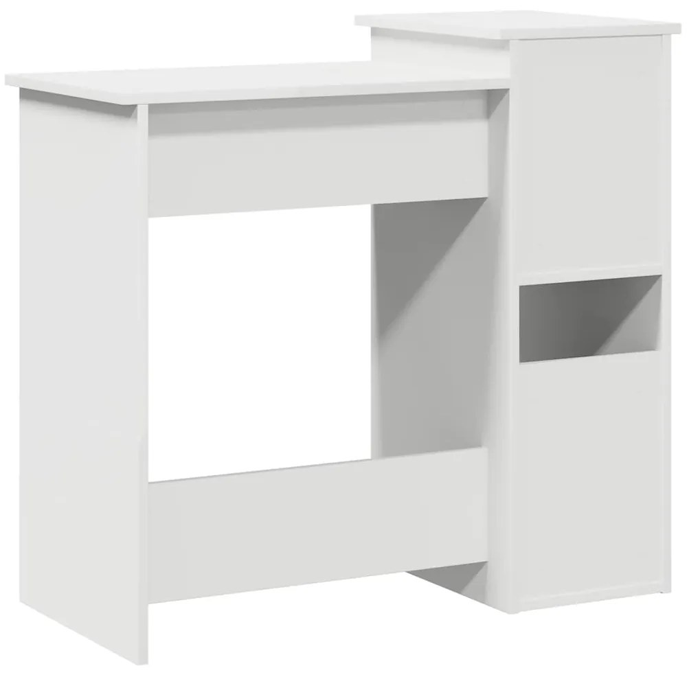 Secretária com prateleiras 84x40x78 cm contraplacado branco