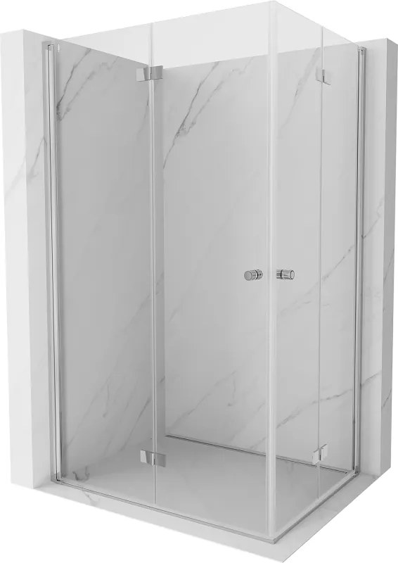 Mexen Mist-F Duo cabine de duche dobrável esquerda 100 x 80 cm, transparente, cromado - 8A6-100L-080P-01-00
