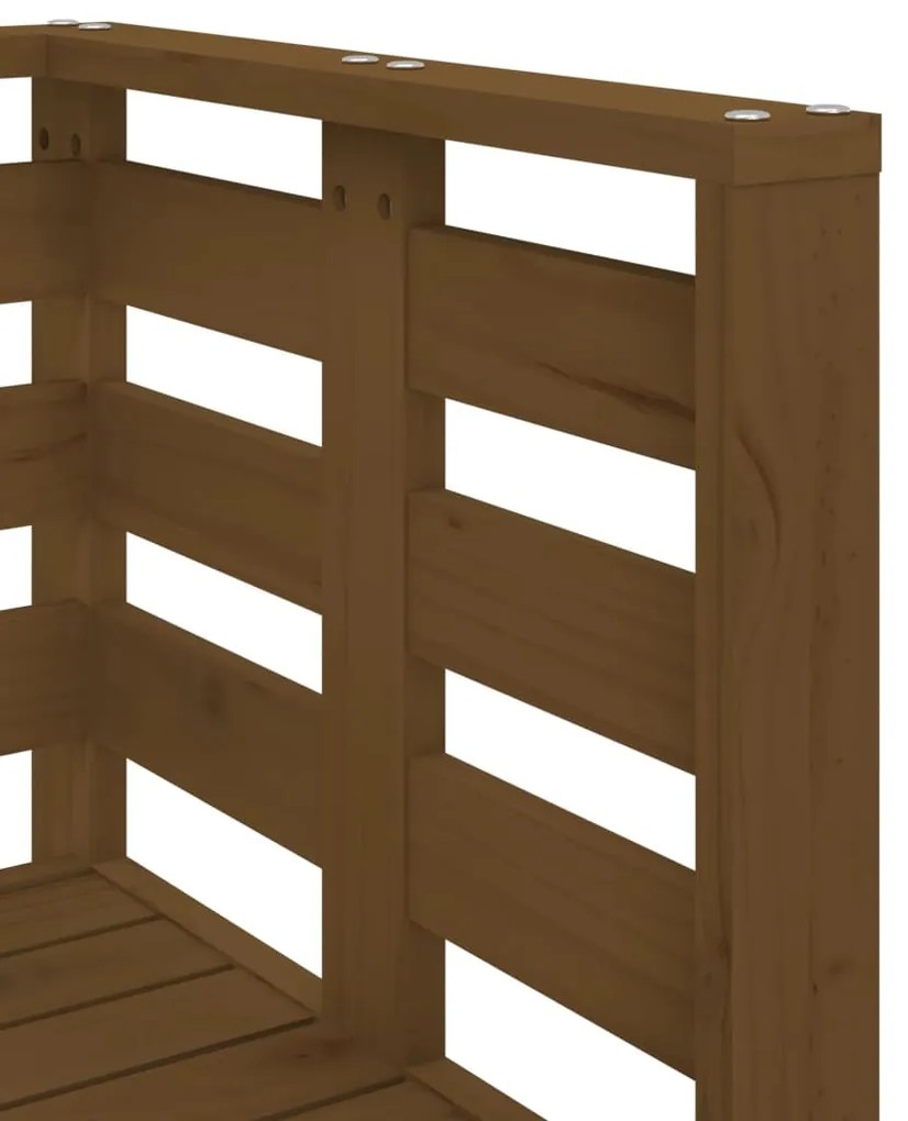 3 pcs conjunto lounge jardim madeira pinho maciça castanho-mel