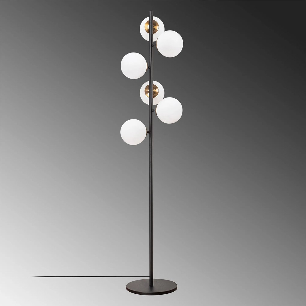 Candeeiro de Pé Fazli – Preto – 35 x 22 x 163 cm