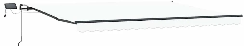 Toldo Retrátil Manual com LED Branco 400x350 cm