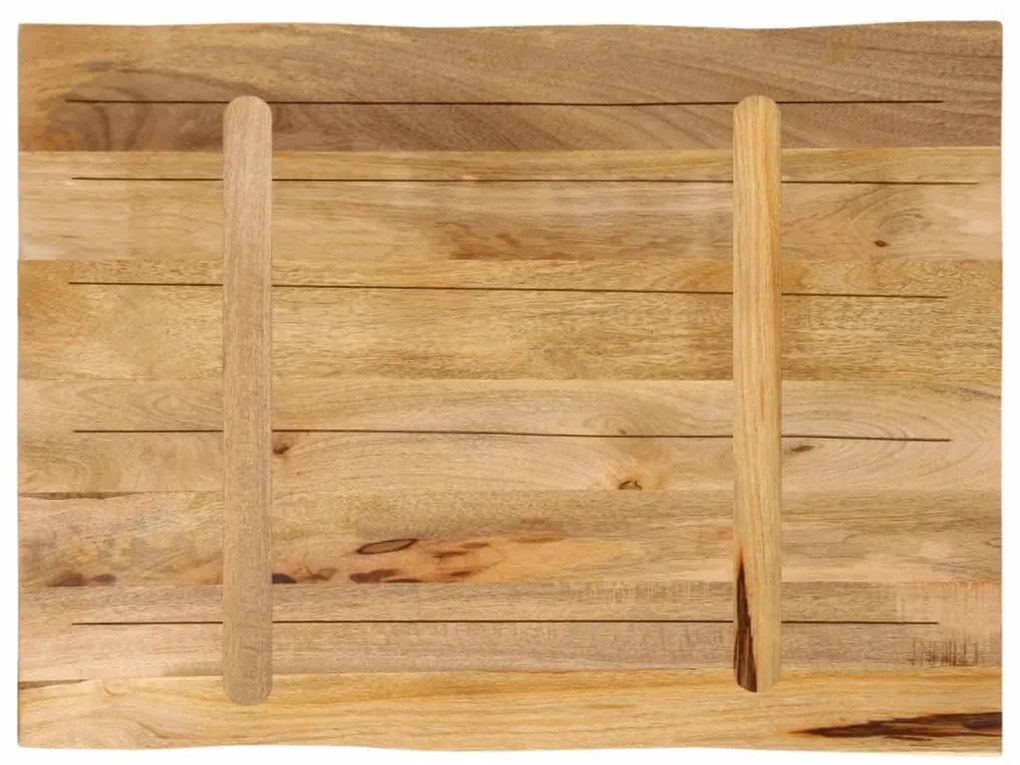 Tampo de mesa c/ borda viva 80x60x3,8cm mangueira áspera maciça