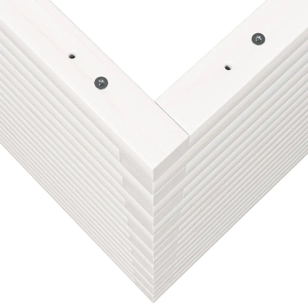 Vaso/floreira de jardim 90x60x68,5 cm pinho maciço branco