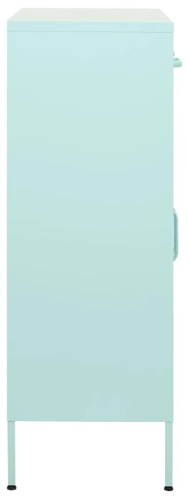 Armário de arrumação aço 80x35x101,5 cm verde-hortelã