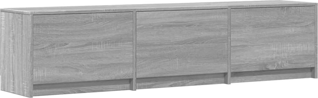 vidaXL Gabinete para TV com led Cinza Sonoma 165 x 34 x 40 cm