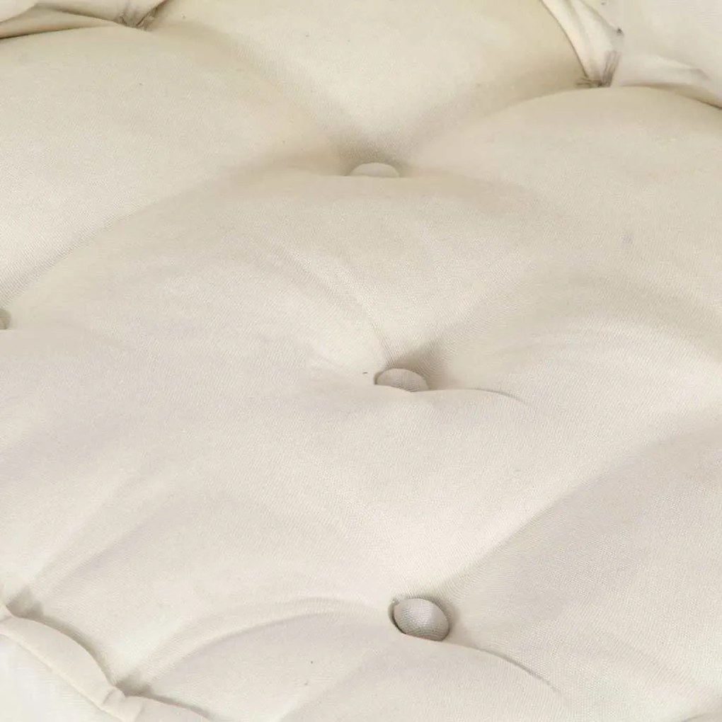 Almofada de Sofá Pallet 2 pcs Creme tecido