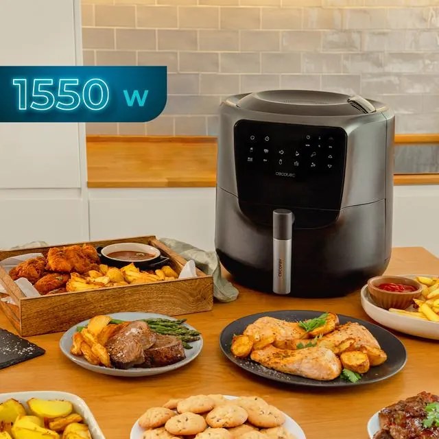 Fritadeira de ar de 5,5 l Air Fryer Cecofry Rain M  com spray de óleo incorporado, pulverização automática e manual com 7 níveis. Tecnologia avançada