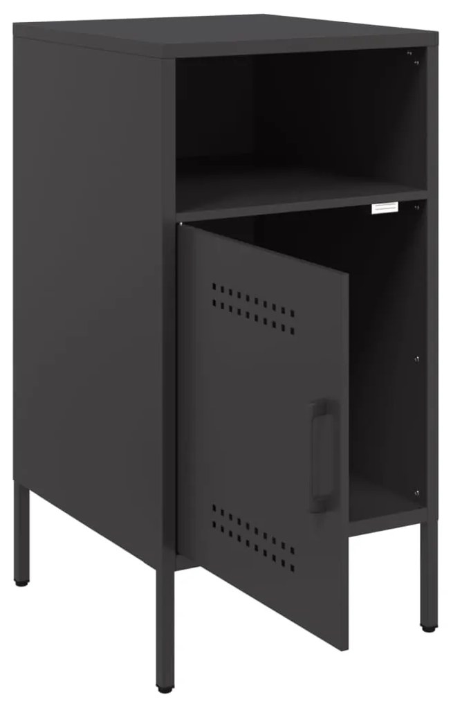 Mesa de cabeceira 36x39x68 cm aço preto