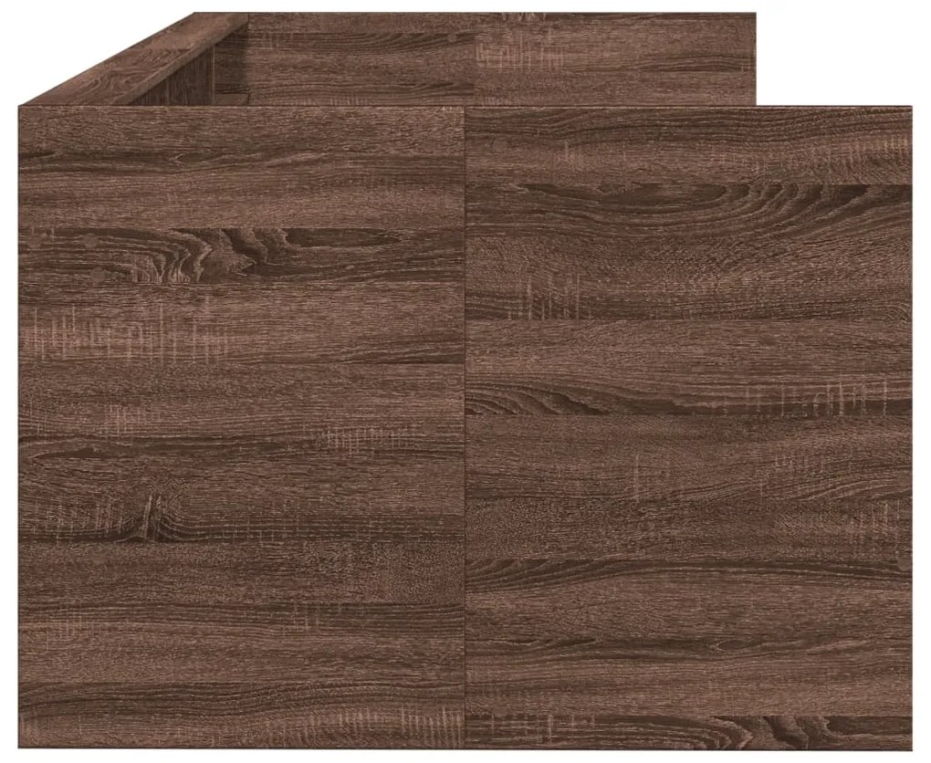 Sofá-cama com gavetas sem colchão 90x190 cm carvalho castanho