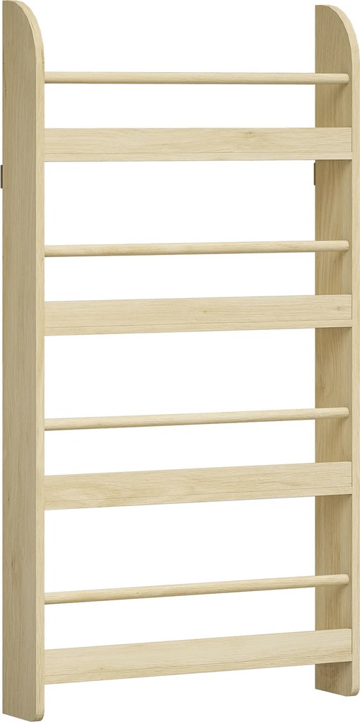 HOMCOM Estante de Parede com 4 Prateleiras para Livros Biblioteca Infantil para Casa Escritório Suporta até 30 kg 59x12x113 cm Madeira | Aosom Portugal