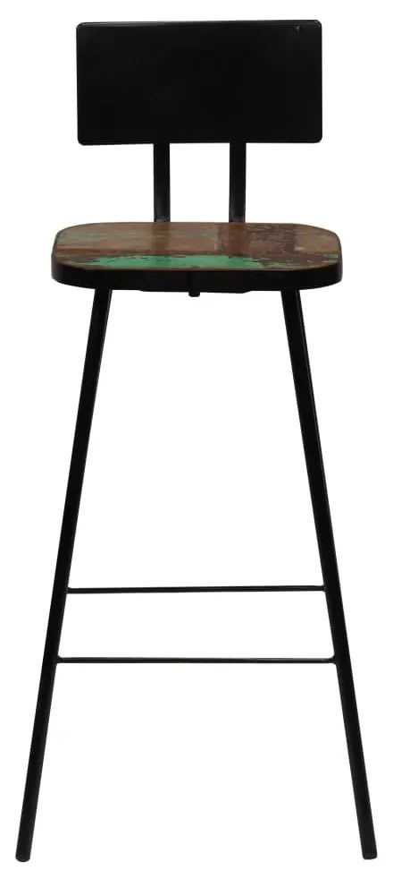 Conjunto de bar 3 pcs madeira recuperada maciça multicor