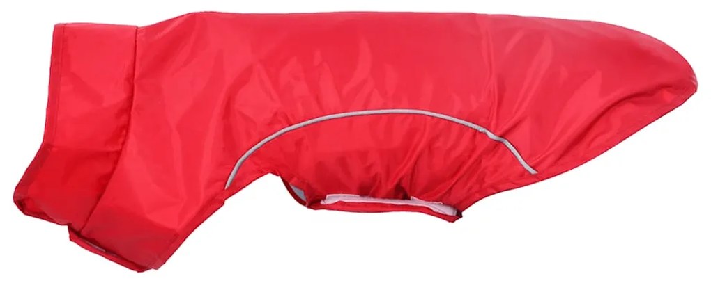 Capa de chuva para cães com tiras reflectoras vermelho M