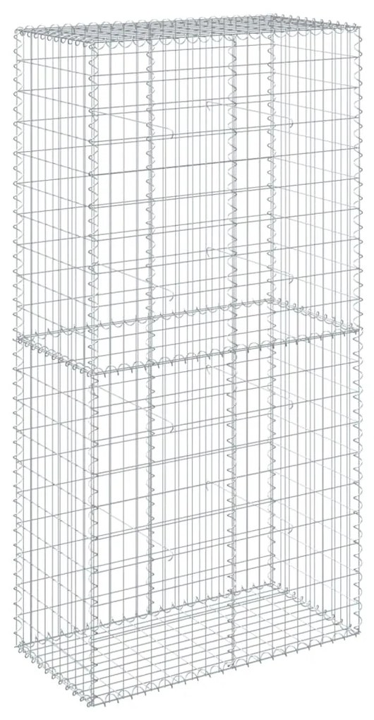 Cesto gabião com cobertura 100x50x200 cm ferro galvanizado