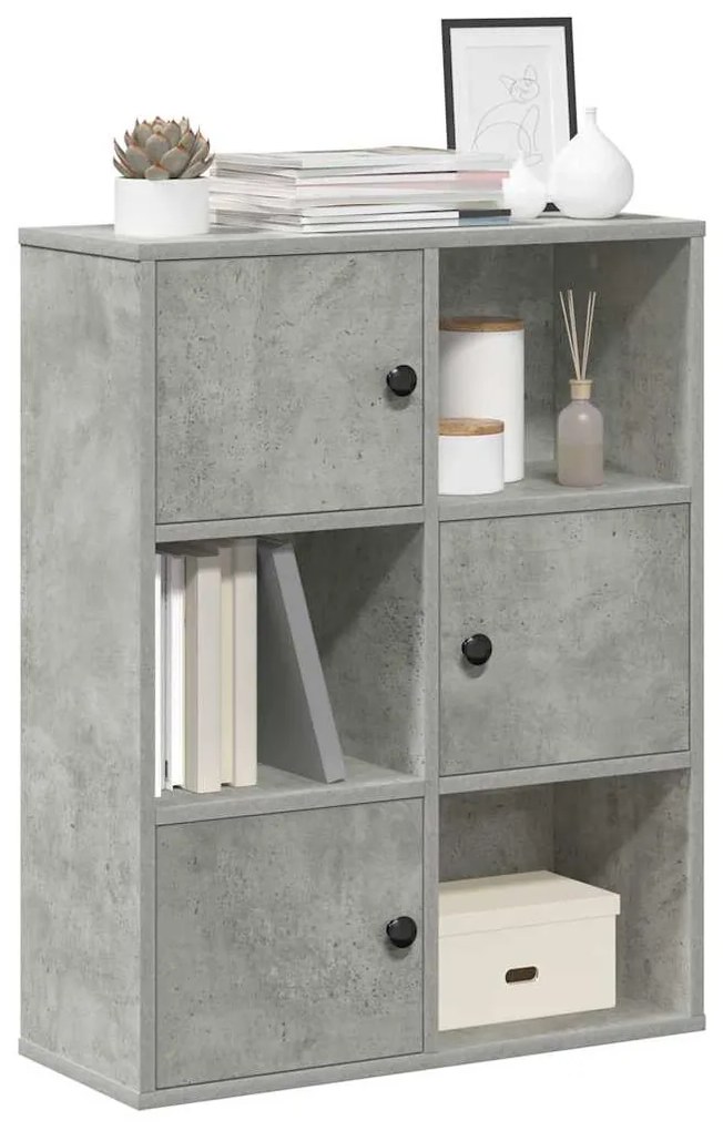 Estante 60x24x76,5 cm derivados de madeira cinzento cimento
