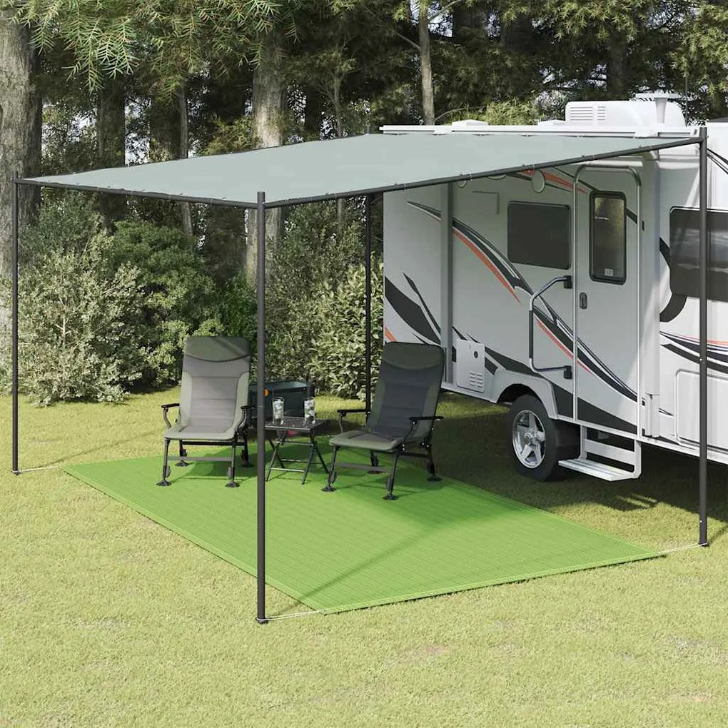 vidaXL Tapete de campismo para tenda 250x450 cm PEAD verde-claro