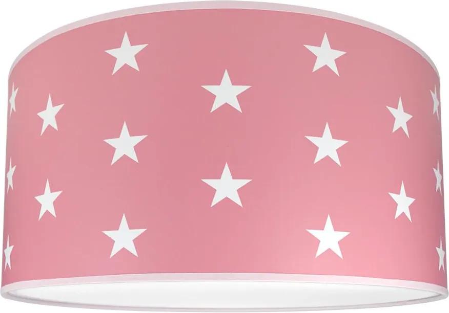 Luz de teto de criança STARS PINK 2xE27/60W/230V rosa