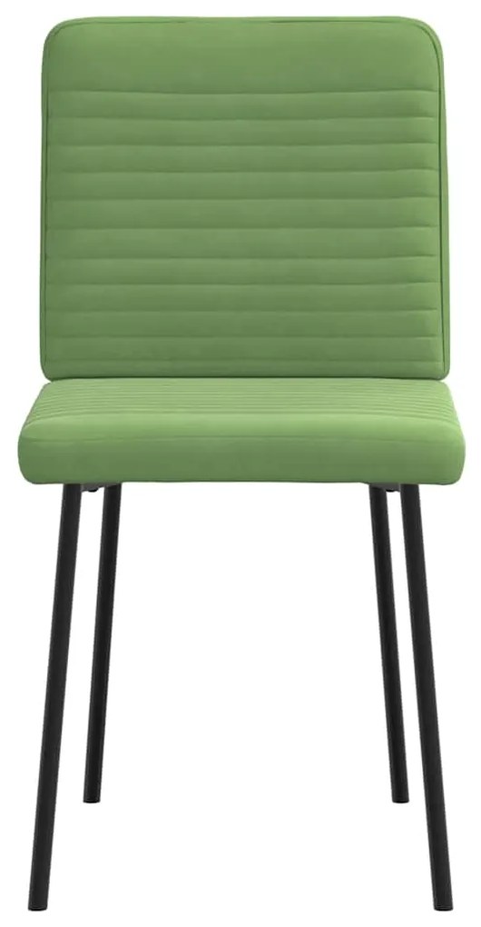 Cadeiras de jantar 2 pcs veludo verde-claro