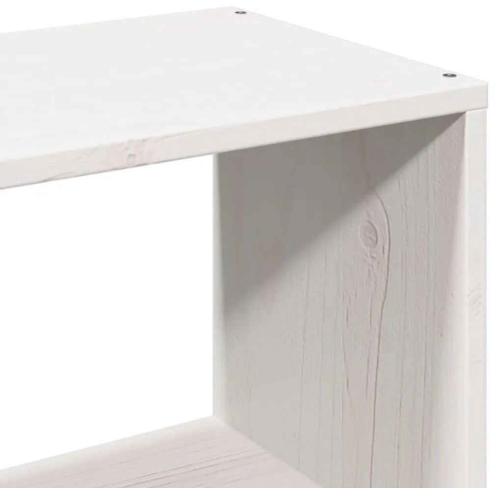 Cabeceira com arrumação 90 cm madeira de pinho maciça branco