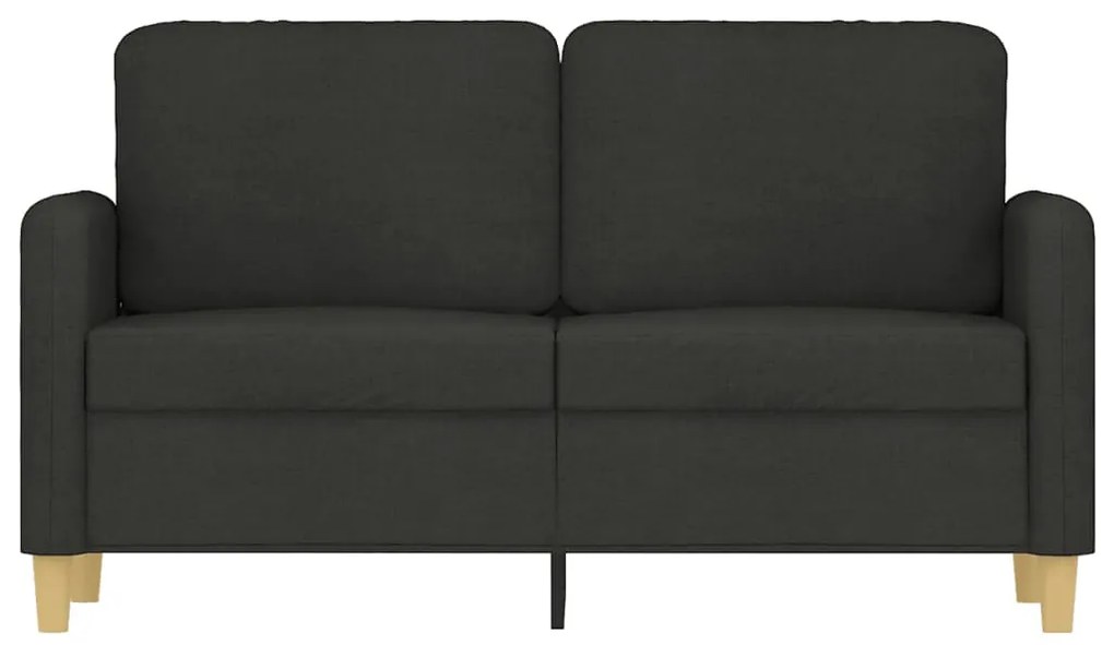 Sofá de 2 lugares tecido 120 cm preto