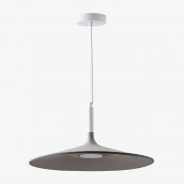 Lâmpada De Teto Suspensa Ø50 Cm Led Kaula Branco - Cinza Claro - Sklum