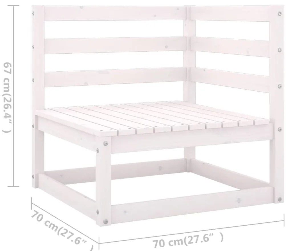 8 pcs conjunto lounge de jardim c/ almofadões pinho maciço