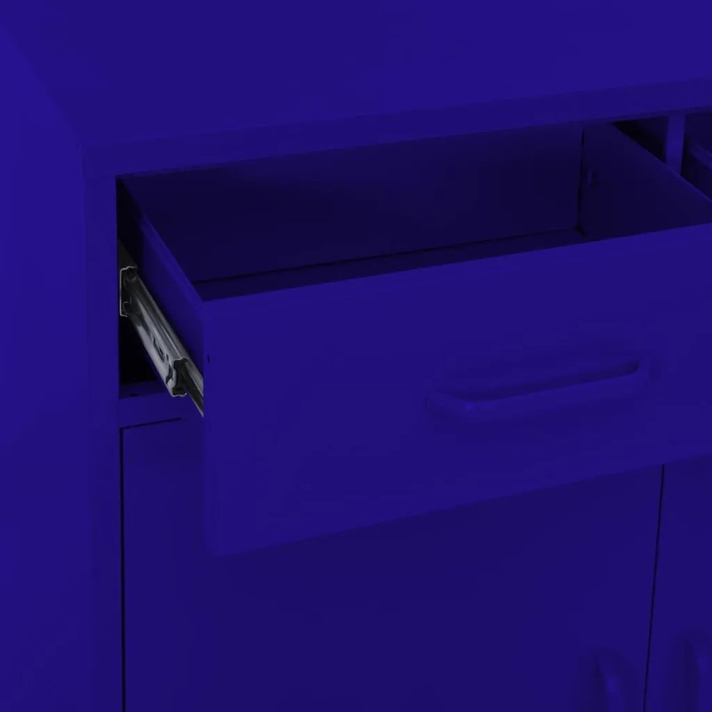 Armário de arrumação aço 80x35x101,5 cm azul-marinho