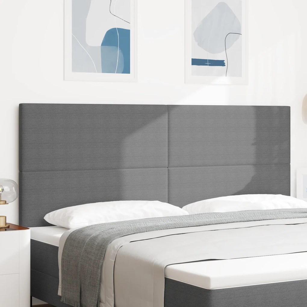 Cabeceira vidaXL Design Simples Cinza Claro 200 cm Tecido Corduroy