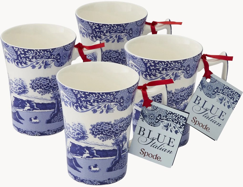 Canecas Blue Italian, conjunto de 4