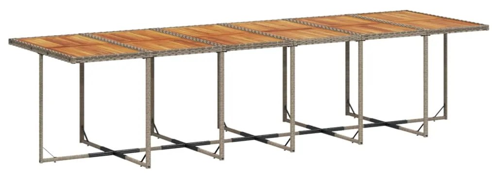 17 pcs conj. de jantar p/ jardim c/ almofadões vime PE cinzento