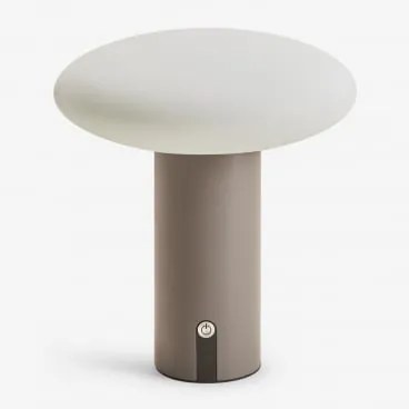 Lâmpada De Mesa Led Sem Fios Em Ferro Zosima Moka Brown - Sklum