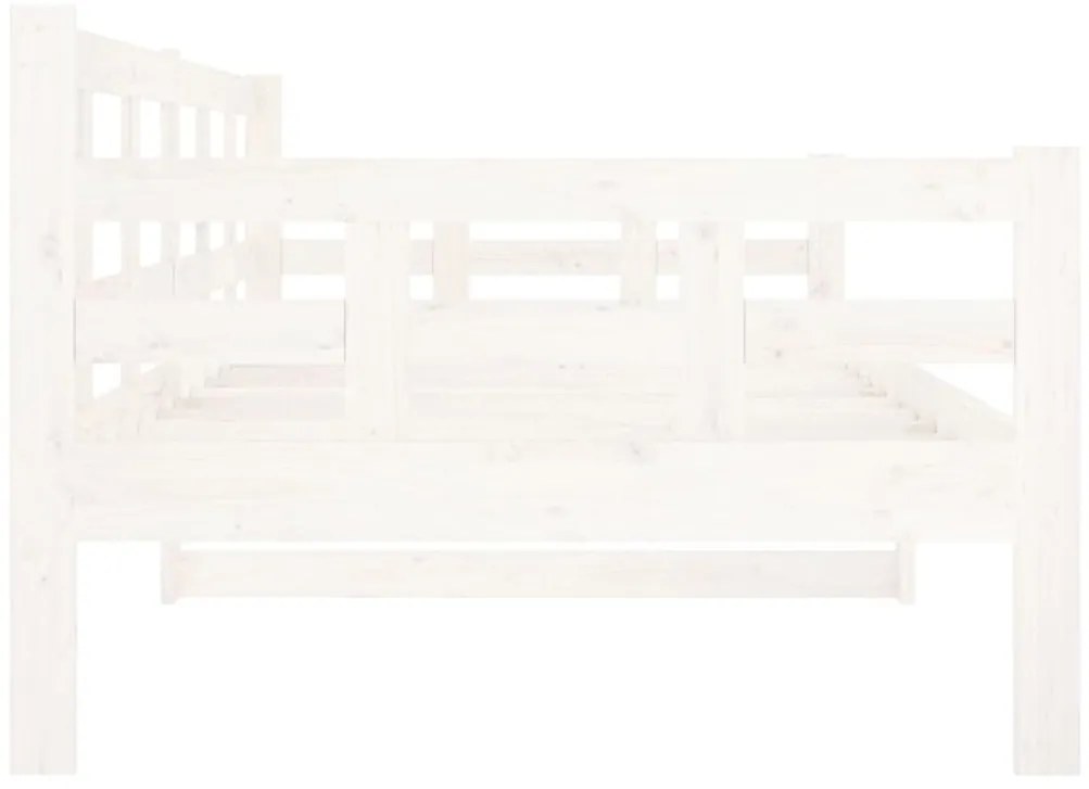 Sofá-cama 90x200 cm madeira de pinho maciça branco