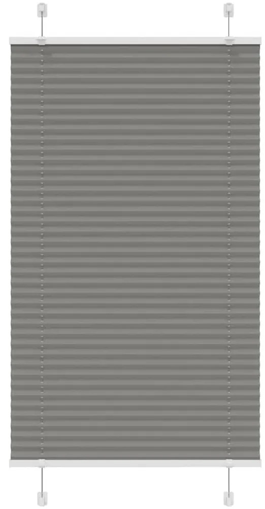 Antracite Plissada Cega 75x150 cm Largura Tecido 74,4 cm