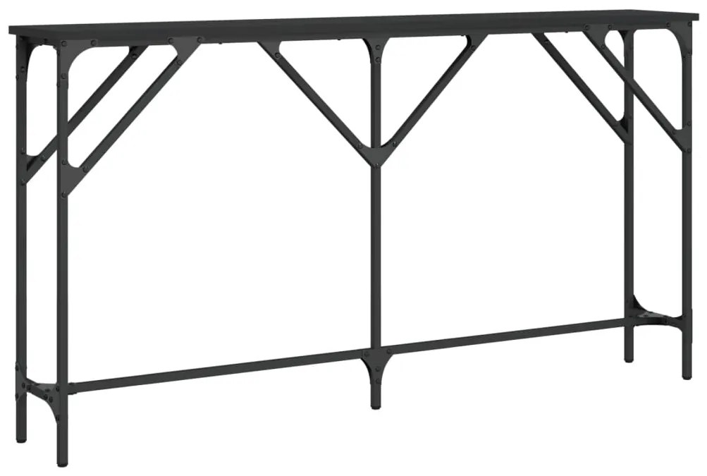 Mesa consola 140x23x75 cm derivados de madeira preto