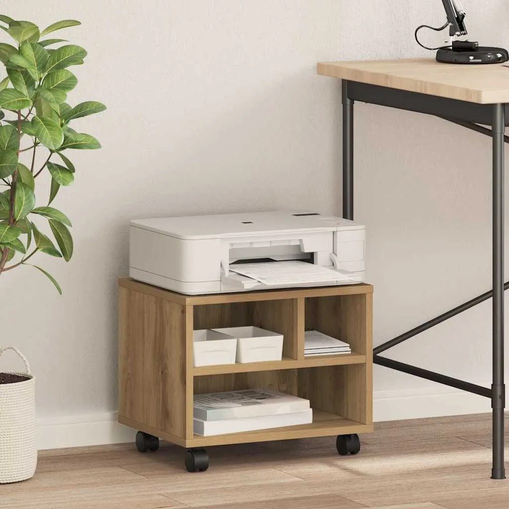 vidaXL Suporte para Impressora Carvalho Artesanal 41 x 32 x 33.5 cm