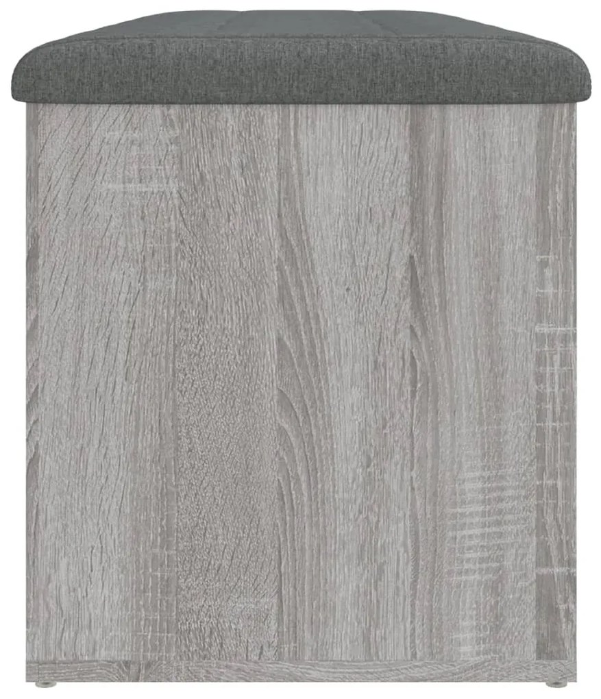 Banco arrumação 102x42x45 cm derivados madeira cinzento sonoma